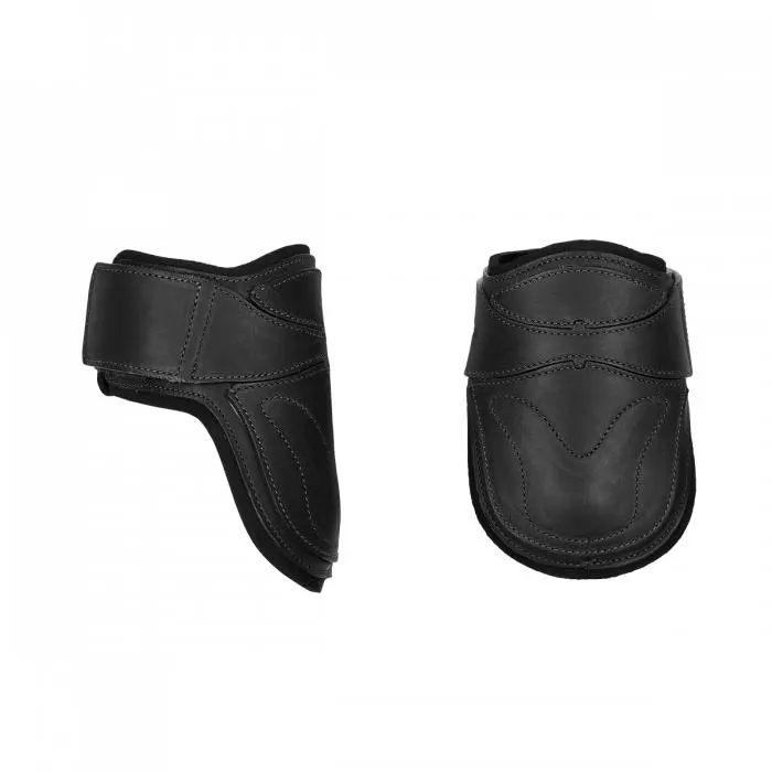 Black fetlock horse boots