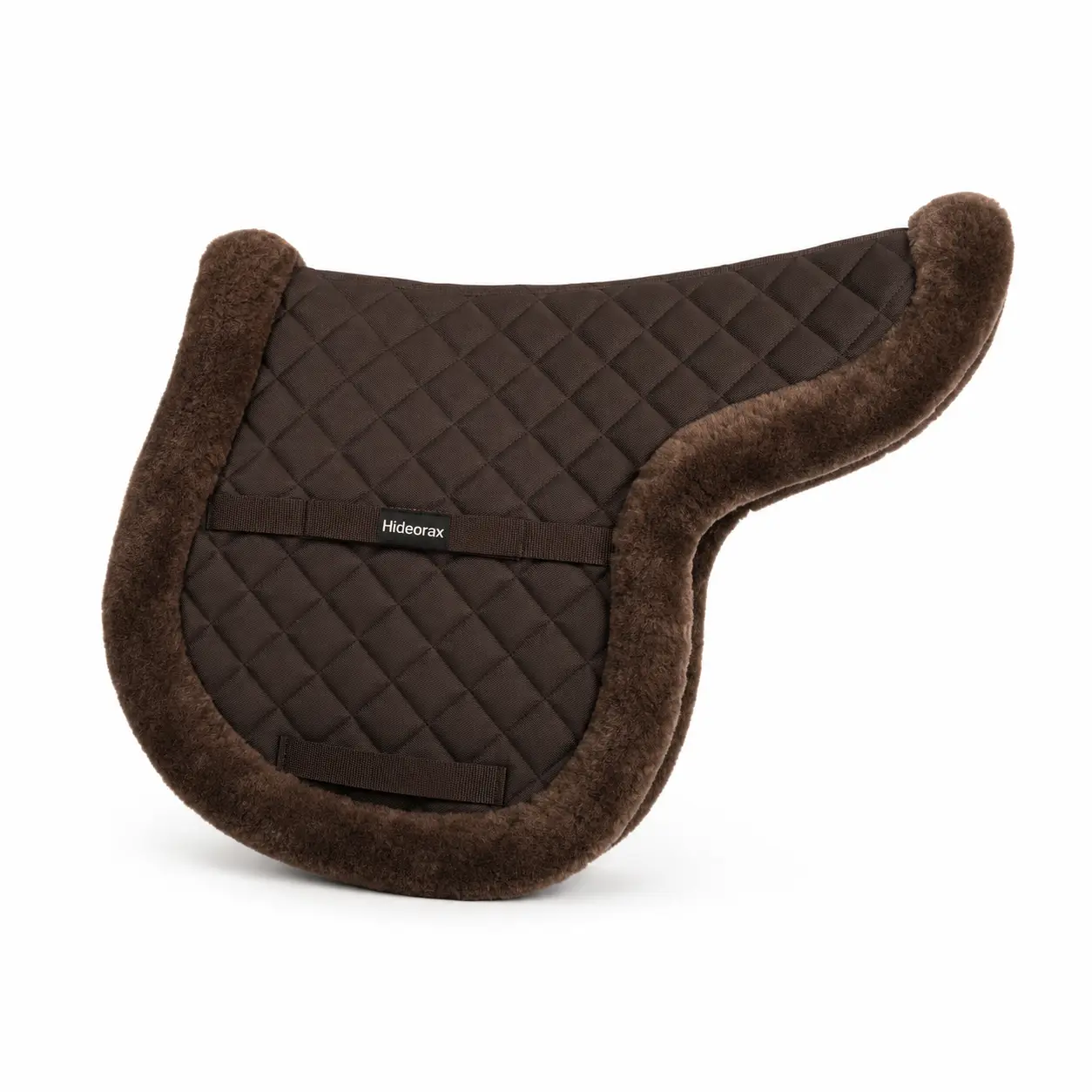 Brown contoured equestrian half pad