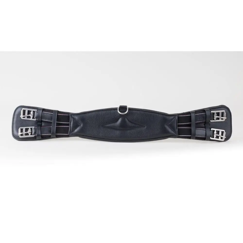 Black leather dressage girth