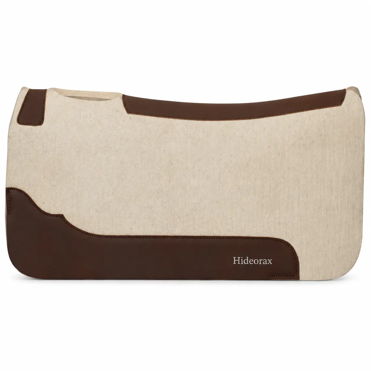 Cream and brown Western saddle pad
