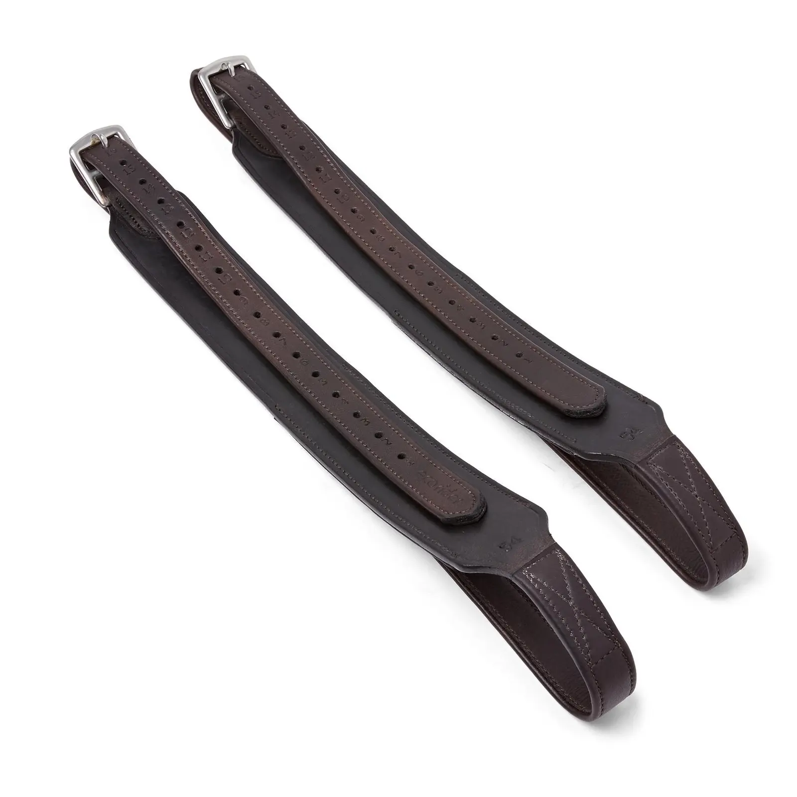 Wide comfort brown stirrup leathers